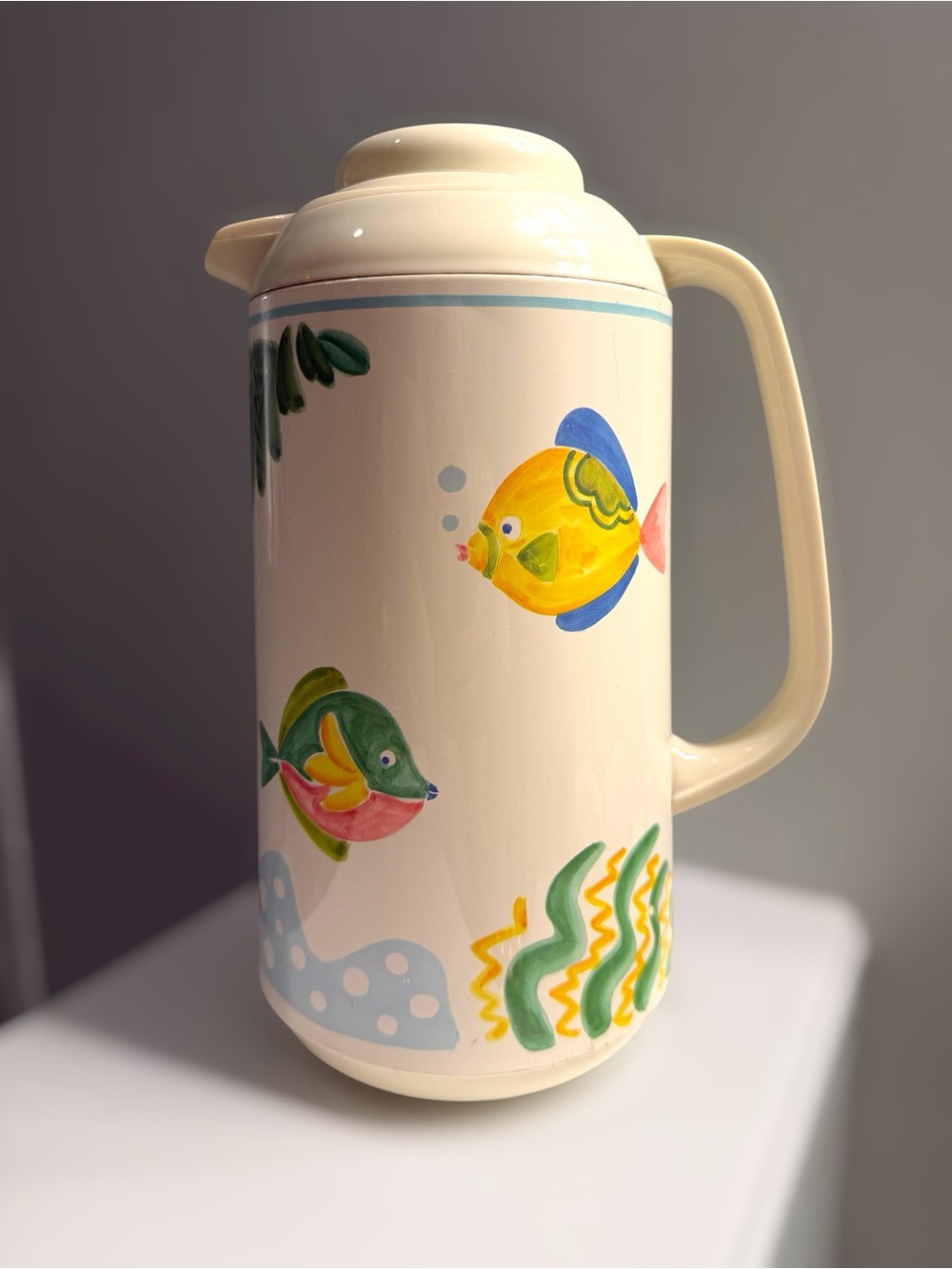 Vintage Studio Nova Tropical Fish Insulated Carafe Pitcher Made in Taiwan